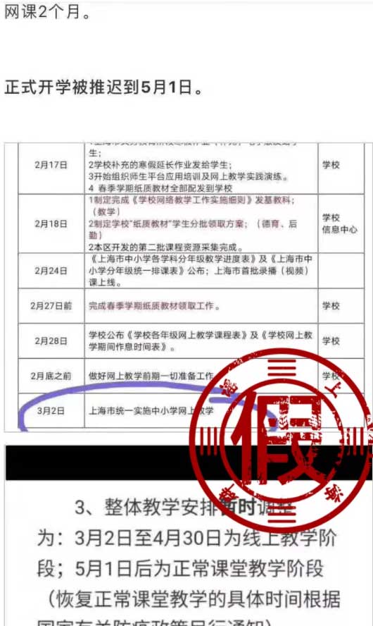 國際學校家長注意了 辟謠！上海5月1日才開學？假的！市教育局這樣回應……